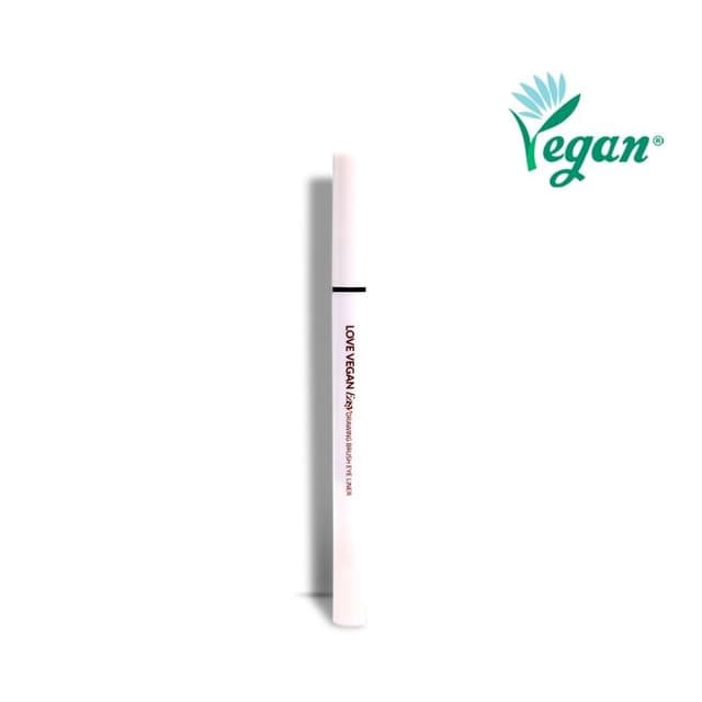 Love Vegan Easy Drawing Brush Eye Liner, #01 Real Black