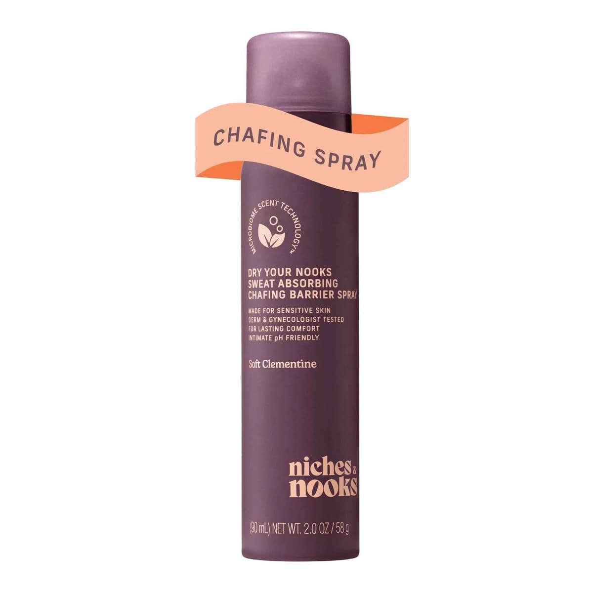 Dry Your Nooks Sweat Absorbing Chafing Barrier Spray - Soft Clementine