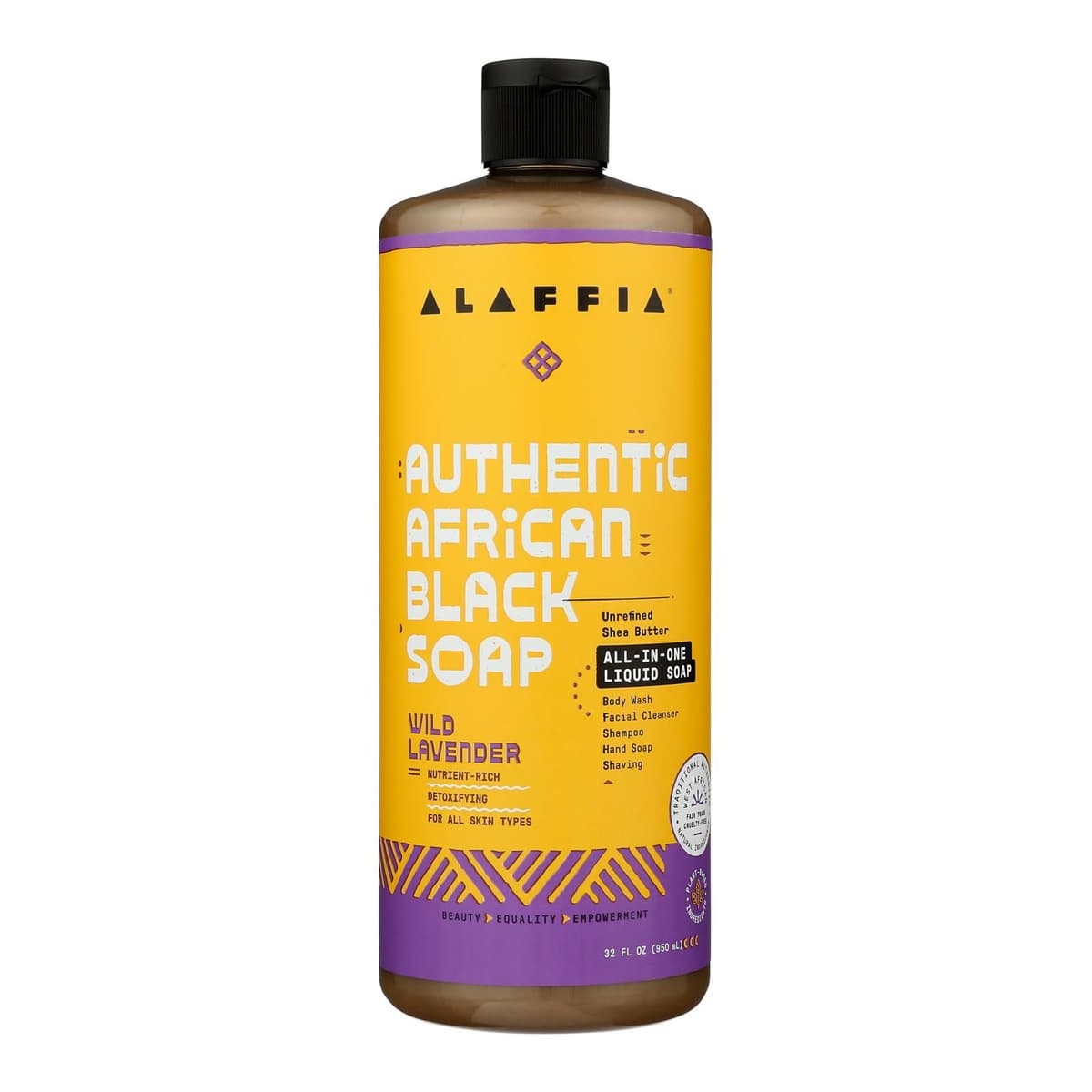 Wild Lavender Authentic African Black Soap - 32 fz