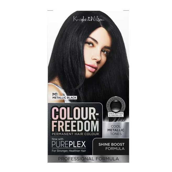 Colour Freedom Permanent Hair Colour. M1 Metallic Black.