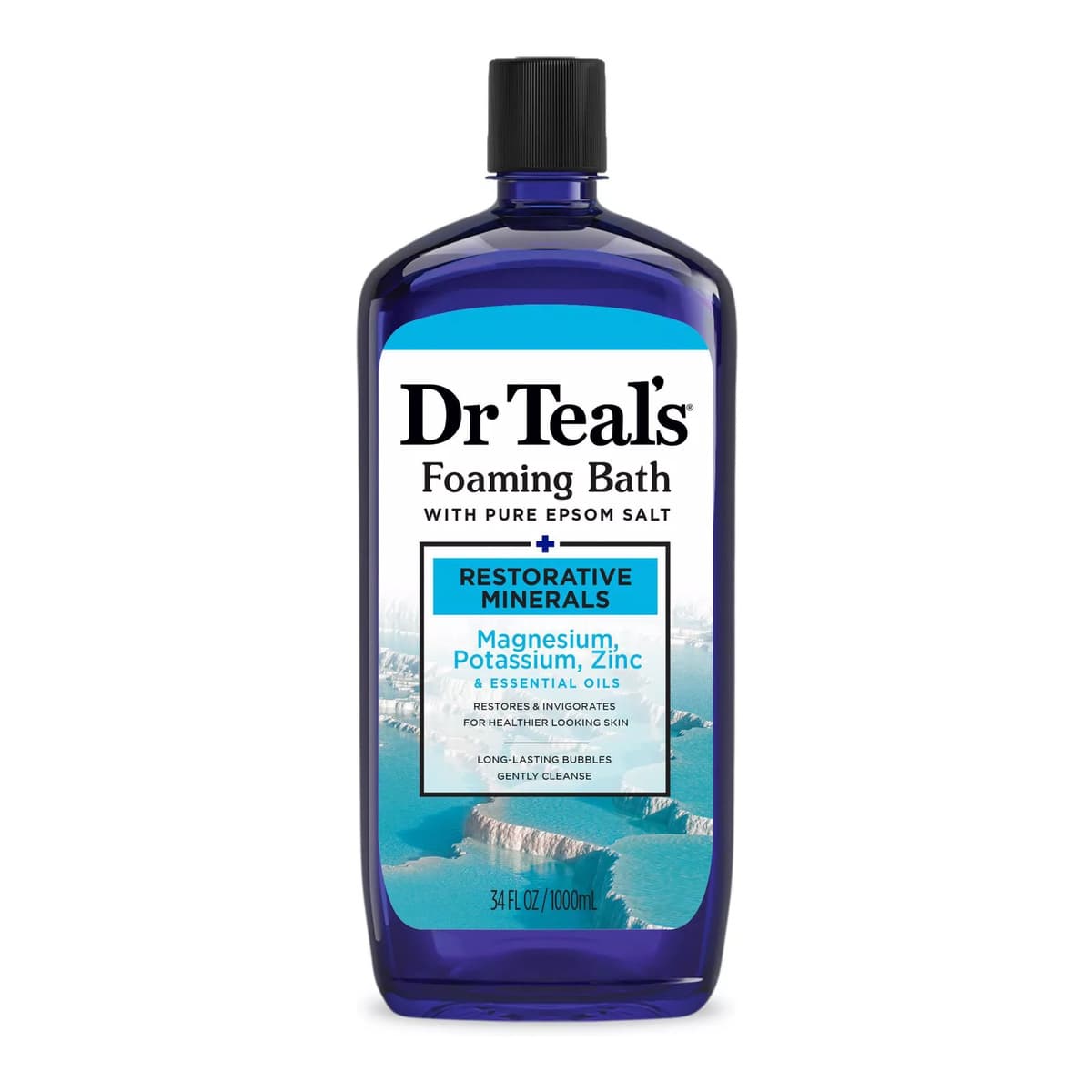 Foaming Bath with Pure Epsom Salt, Restorative Minerals with Magnesium, Potassium & Zinc
