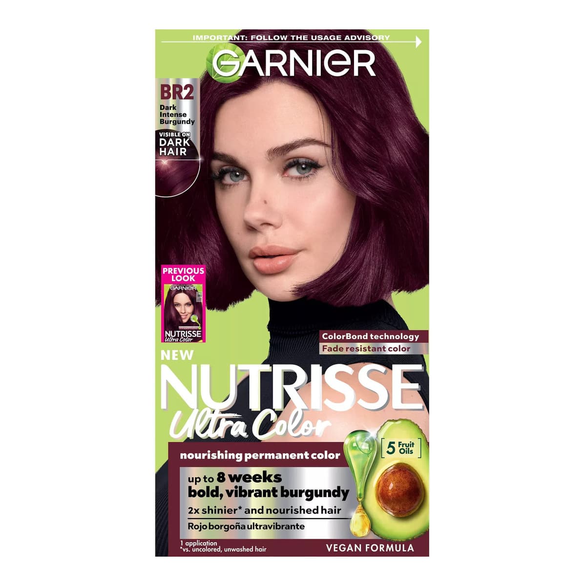 Nutrisse Ultra Color Nourishing Color Creme, BR2 Dark Intense Burgundy