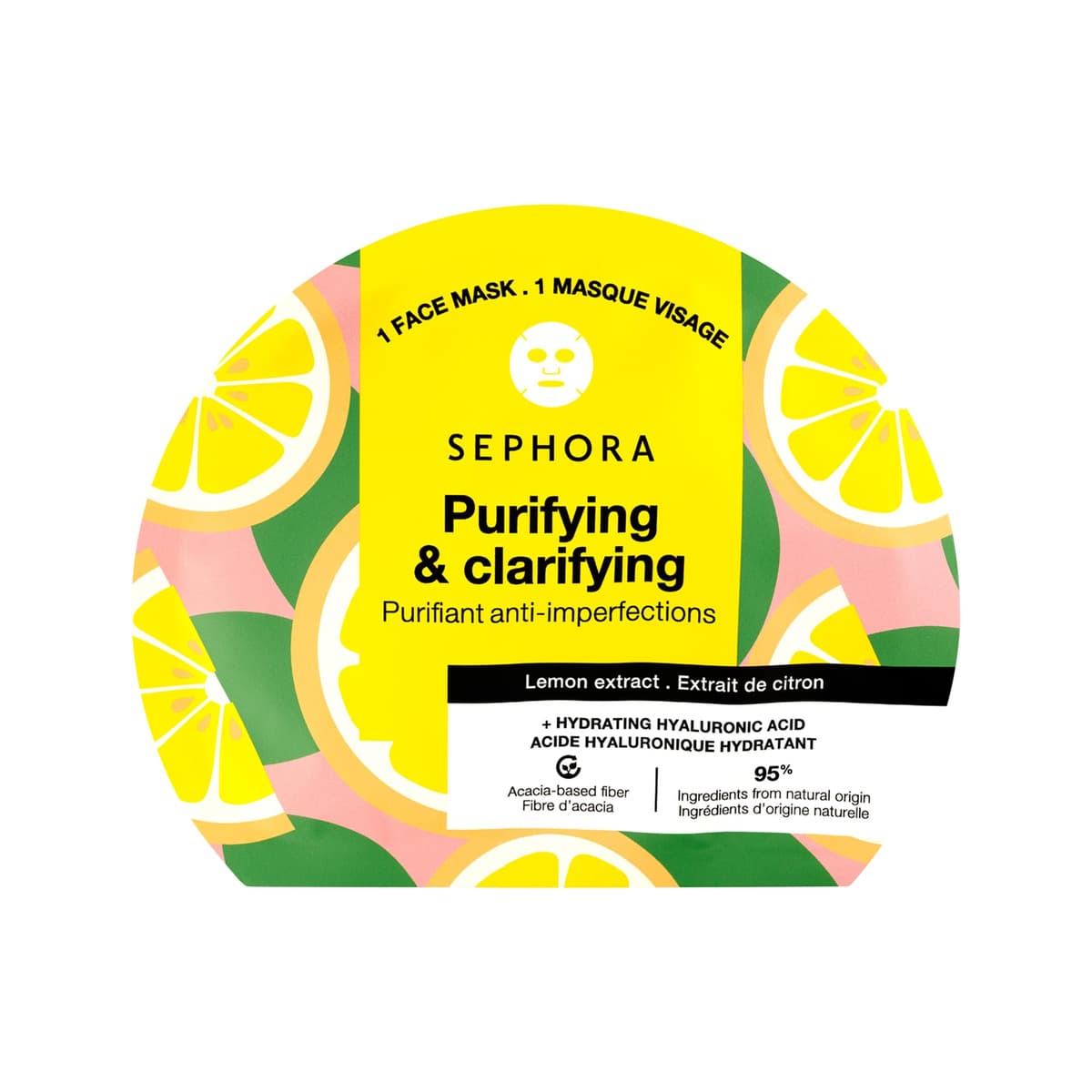 Hydrating Hyaluronic Acid Face Masks, Lemon