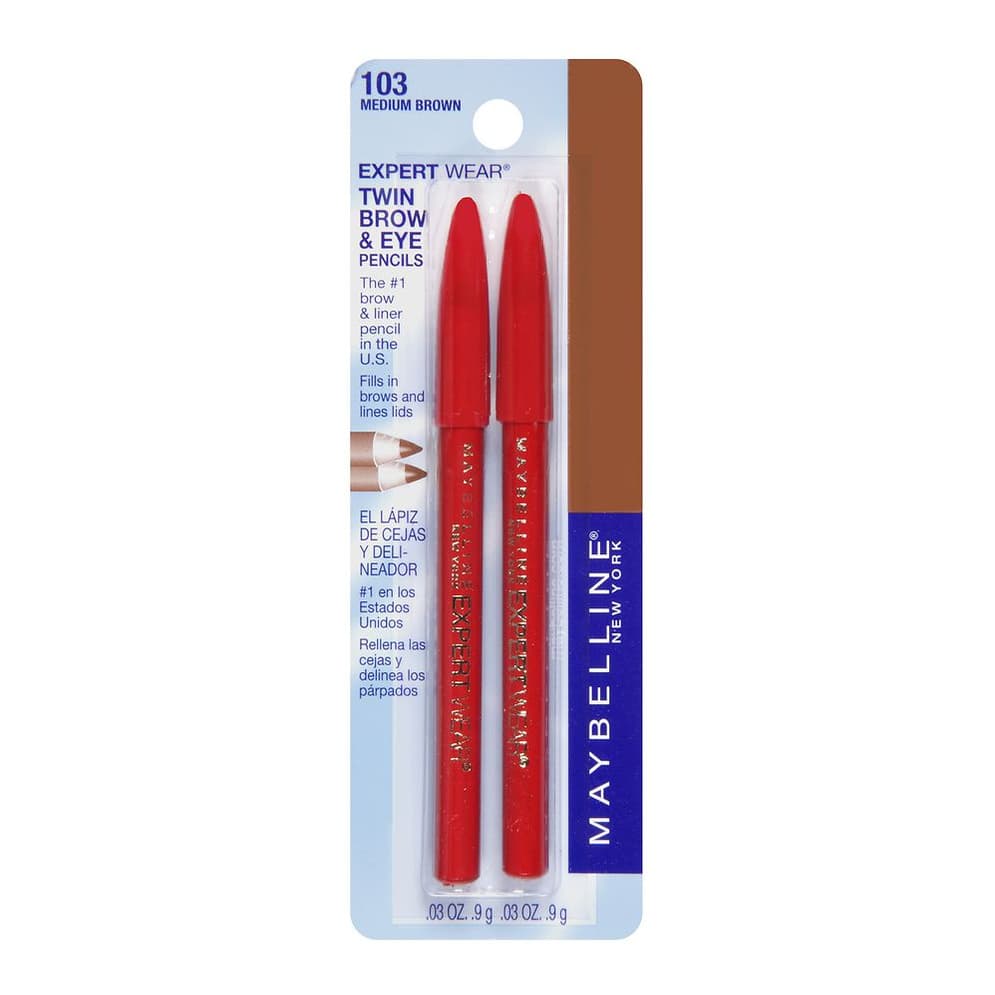 Twin Brow & Eye Pencils, Medium Brown