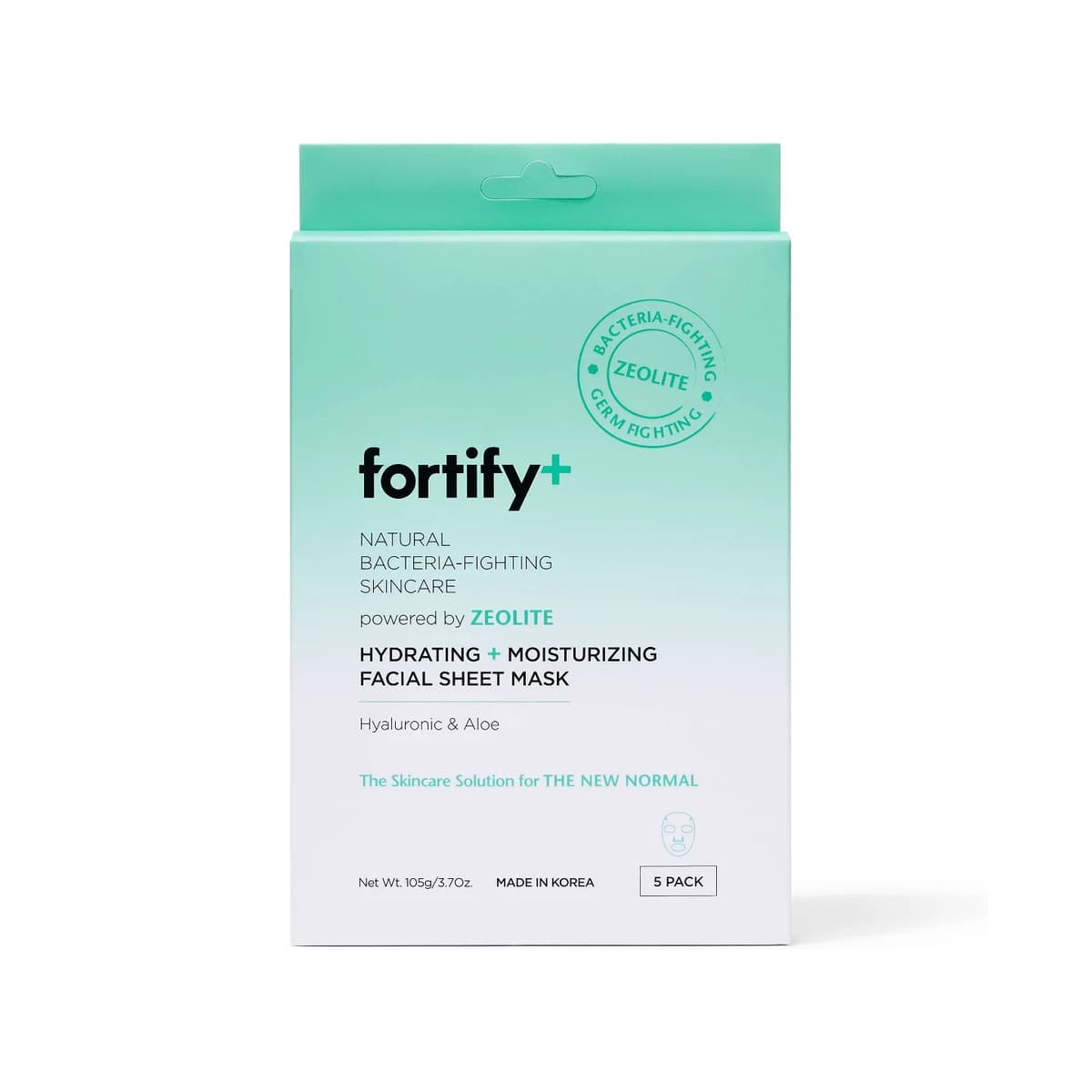 Natural Germ Fighting Skincare Hydrating & Protecting Facial Sheet Mask - 5pk