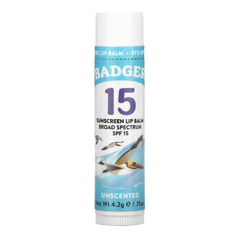 Sunscreen Lip Balm, SPF 15, Unscented