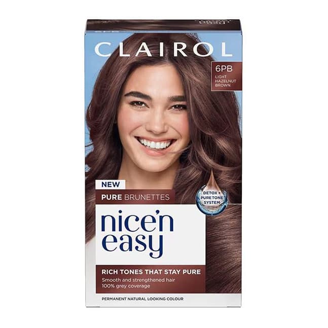 Nice'n Easy Pure Brunettes 6Pb Light Hazelnut Brown