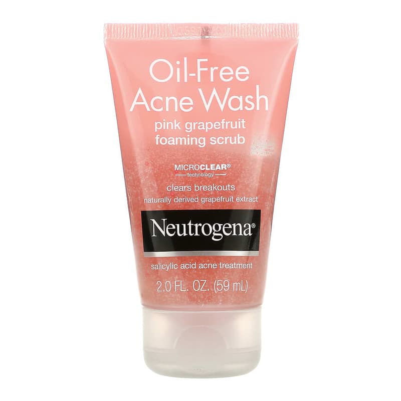Oil-Free Acne Wash, Pink Grapefruit Foaming Scrub
