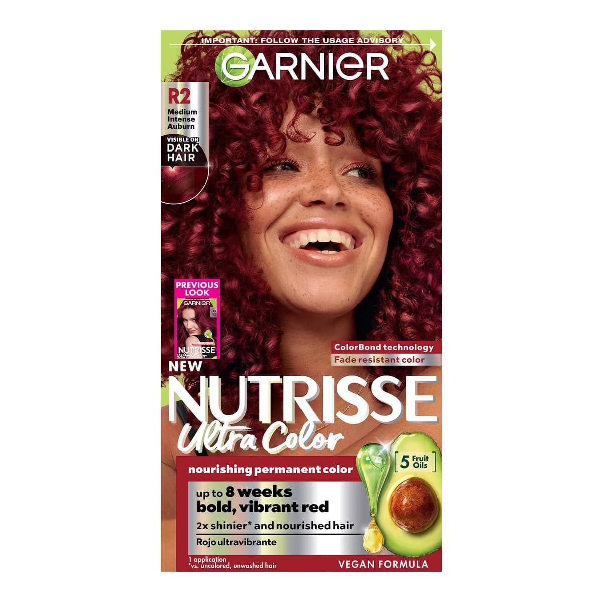 Nutrisse Ultra Color Nourishing Color Creme, R2 Medium Intense Auburn