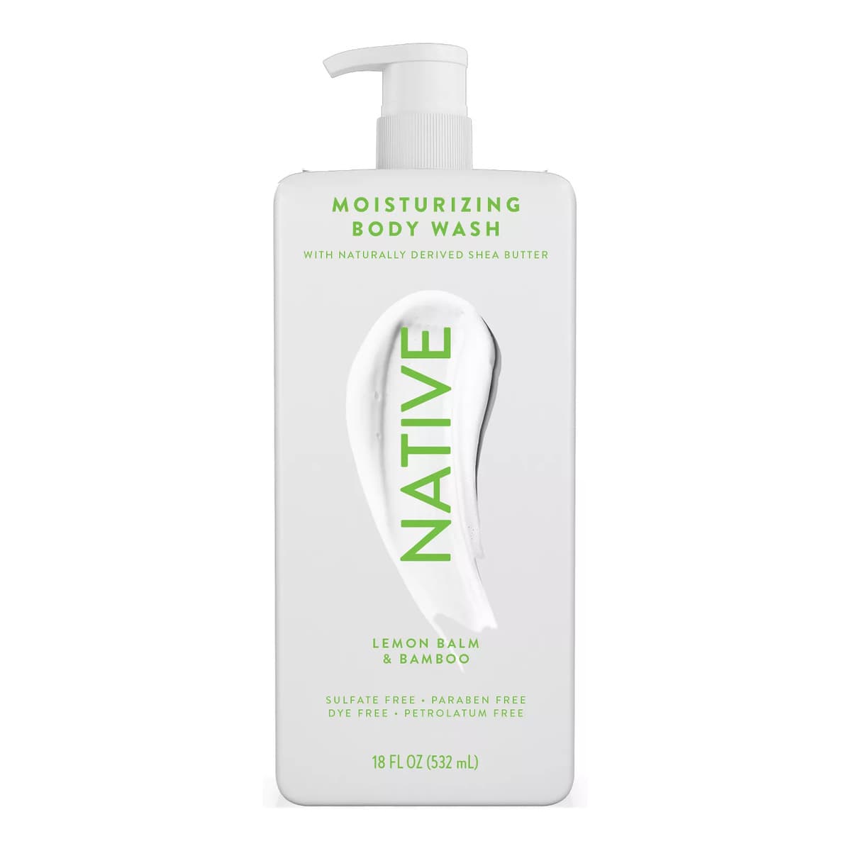 Moisturizing Body Wash with Shea Butter for Women & Men - 24hr Hydration - Lemon Balm & Bamboo - Sulfate Free - Paraben Free