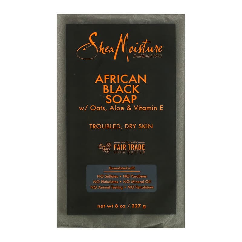 African Black Bar Soap with Oats, Aloe & Vitamin E