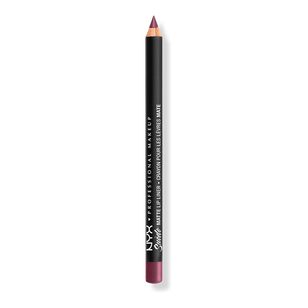 Suede Matte Lip Liner Velvet Soft Vegan Lip Pencil, Prune