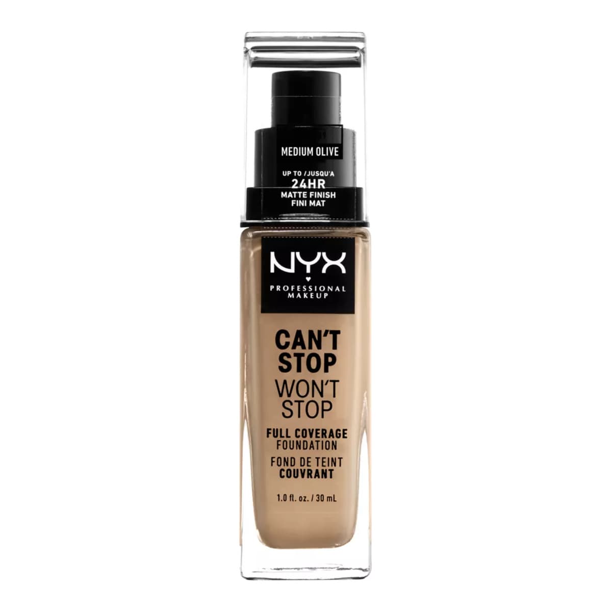 Can't Stop Won't Stop Full Coverage Foundation, Medium Olive