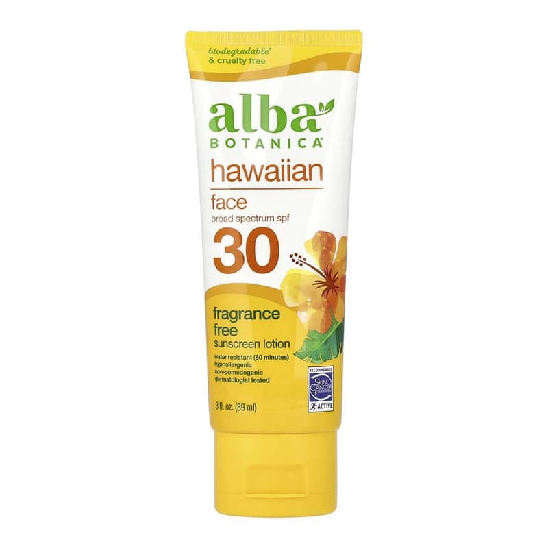 Hawaiian Face Sunscreen Lotion, SPF 30