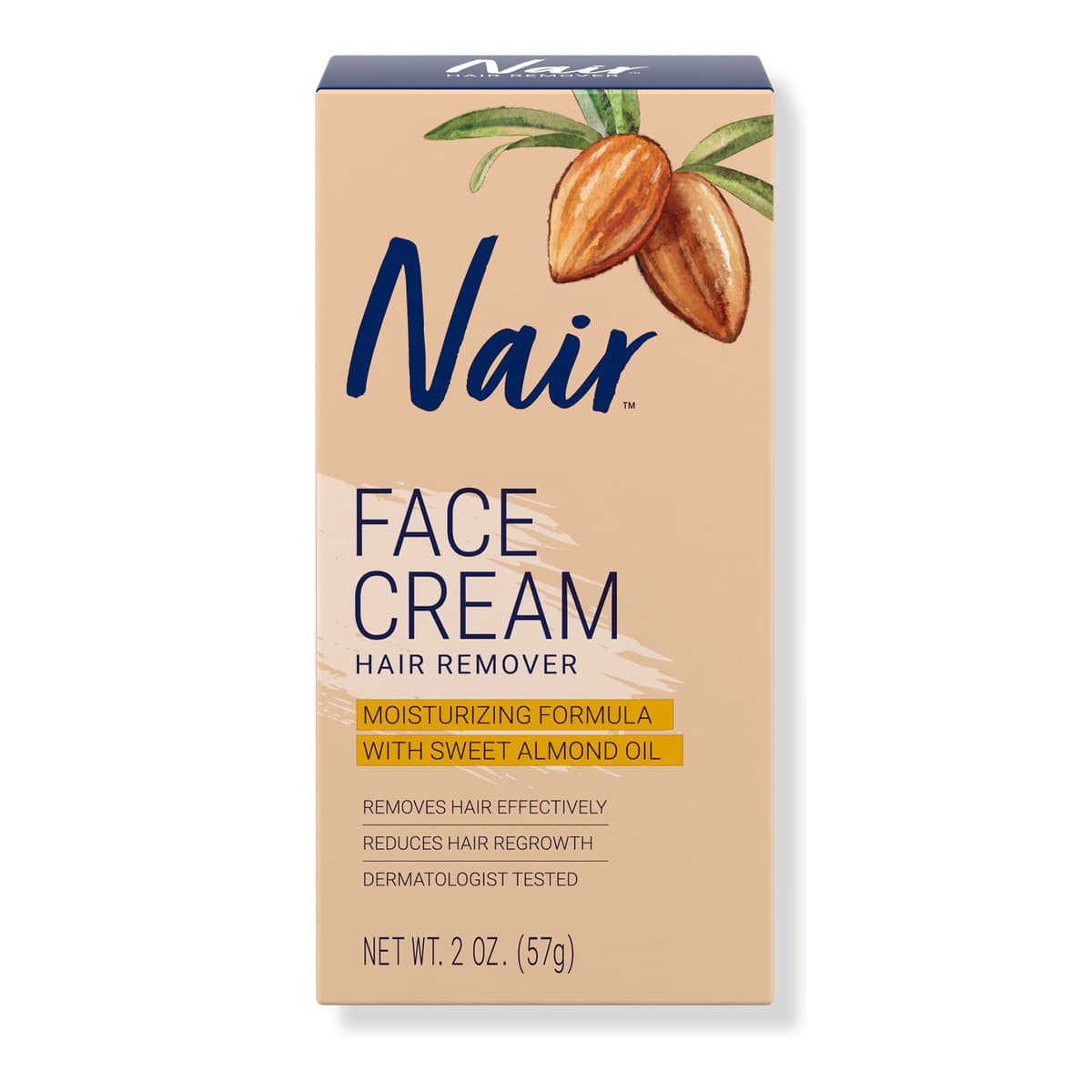 Cream Hair Remover for Face with Almond Oil