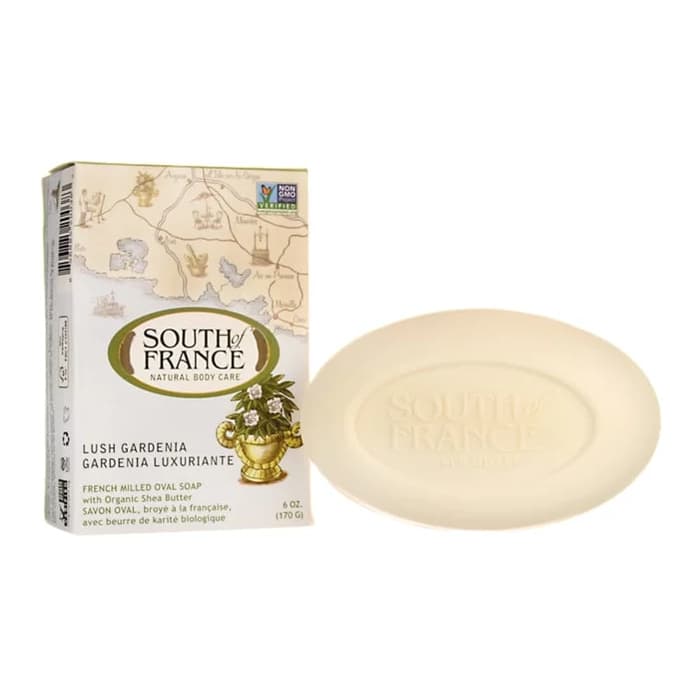 South of France Bar Soaps French Milled Oval Soap - Lush Gardenia.