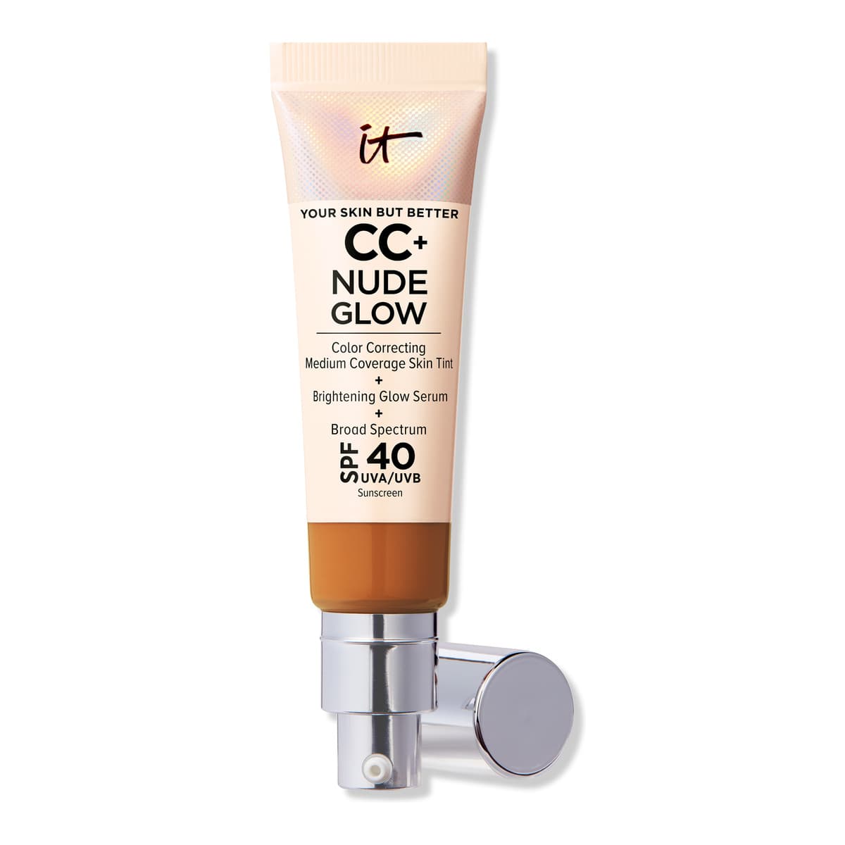 CC+ Nude Glow Lightweight Foundation + Glow Serum with SPF 40, Rich