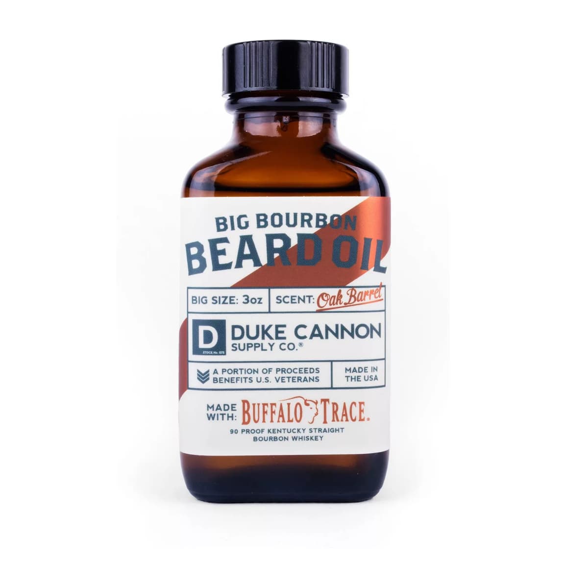 Duke Cannon Big Bourbon Beard Oil - Bourbon Oak Barrel Scent - Beard Oil for Men - Trial Size