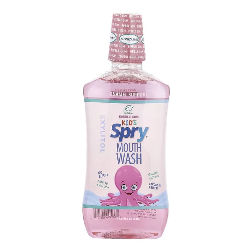 Kid's Spry® Mouth Wash, Enamel Support, Alcohol-Free, Bubble Gum