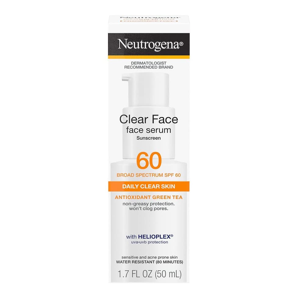 Clear Face Serum Sunscreen With Green Tea SPF 60+