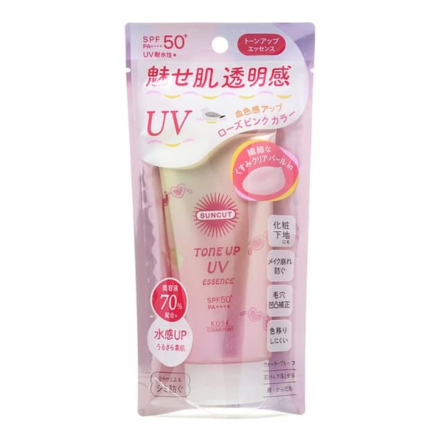 Suncut Tone Up UV Essence Sunblock SPF 50+ PA++++, Rose Pink