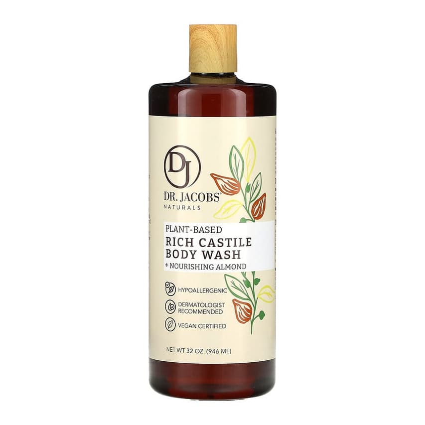 Plant-Based Rich Castile Body Wash, Nourishing Almond