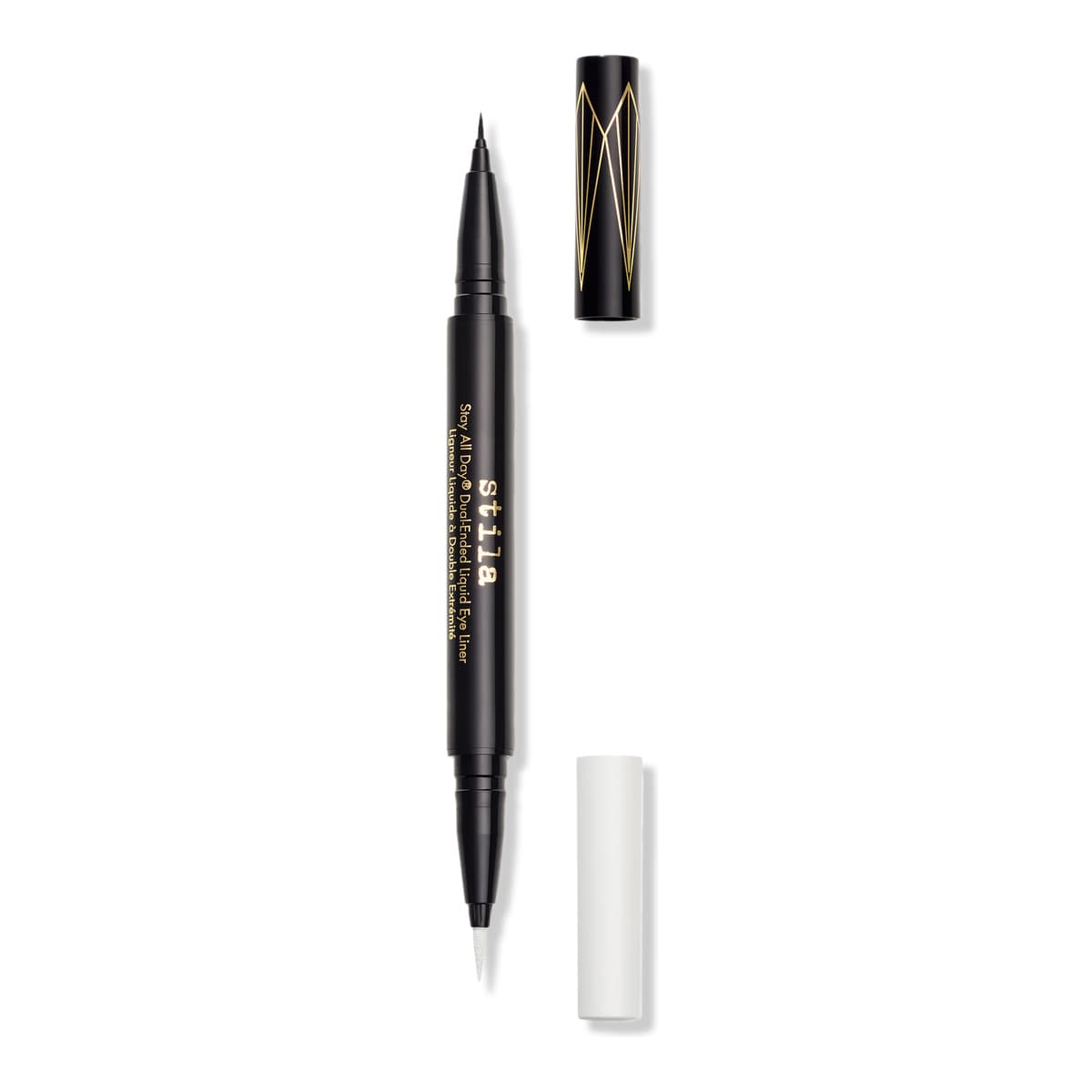 Stay All Day Dual-Ended Waterproof Liquid Eyeliner, Intense Black / Snow