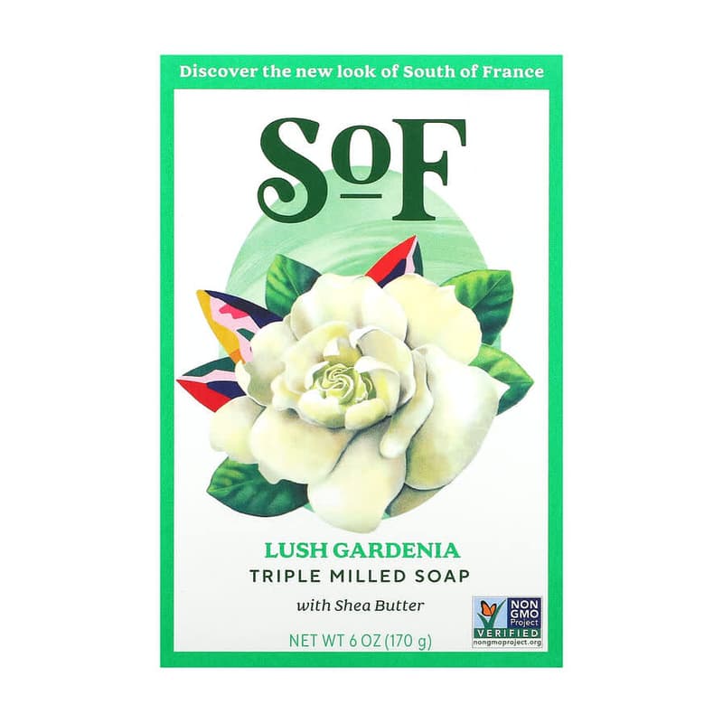 Triple Milled Bar Soap with Shea Butter, Lush Gardenia