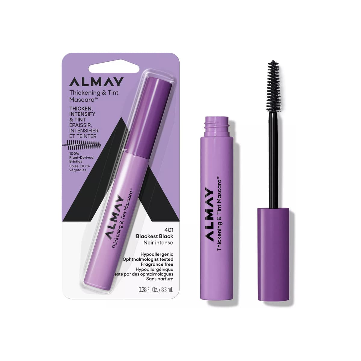 Thickening & Tint Mascara – No Clumping or Flaking, #401 Blackest Black