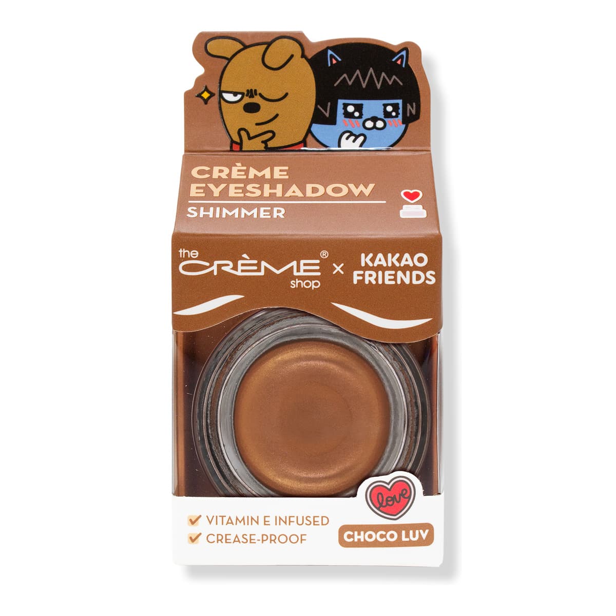 Kakao Friends Crème Eyeshadow, Choco Luv