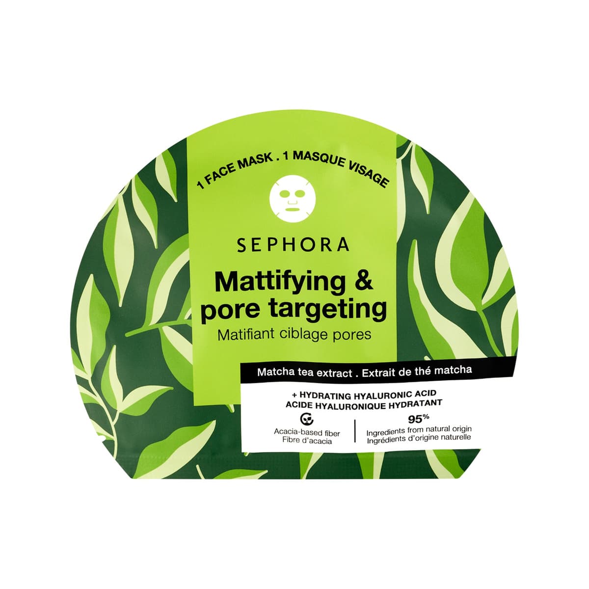 Hydrating Hyaluronic Acid Face Masks, Matcha