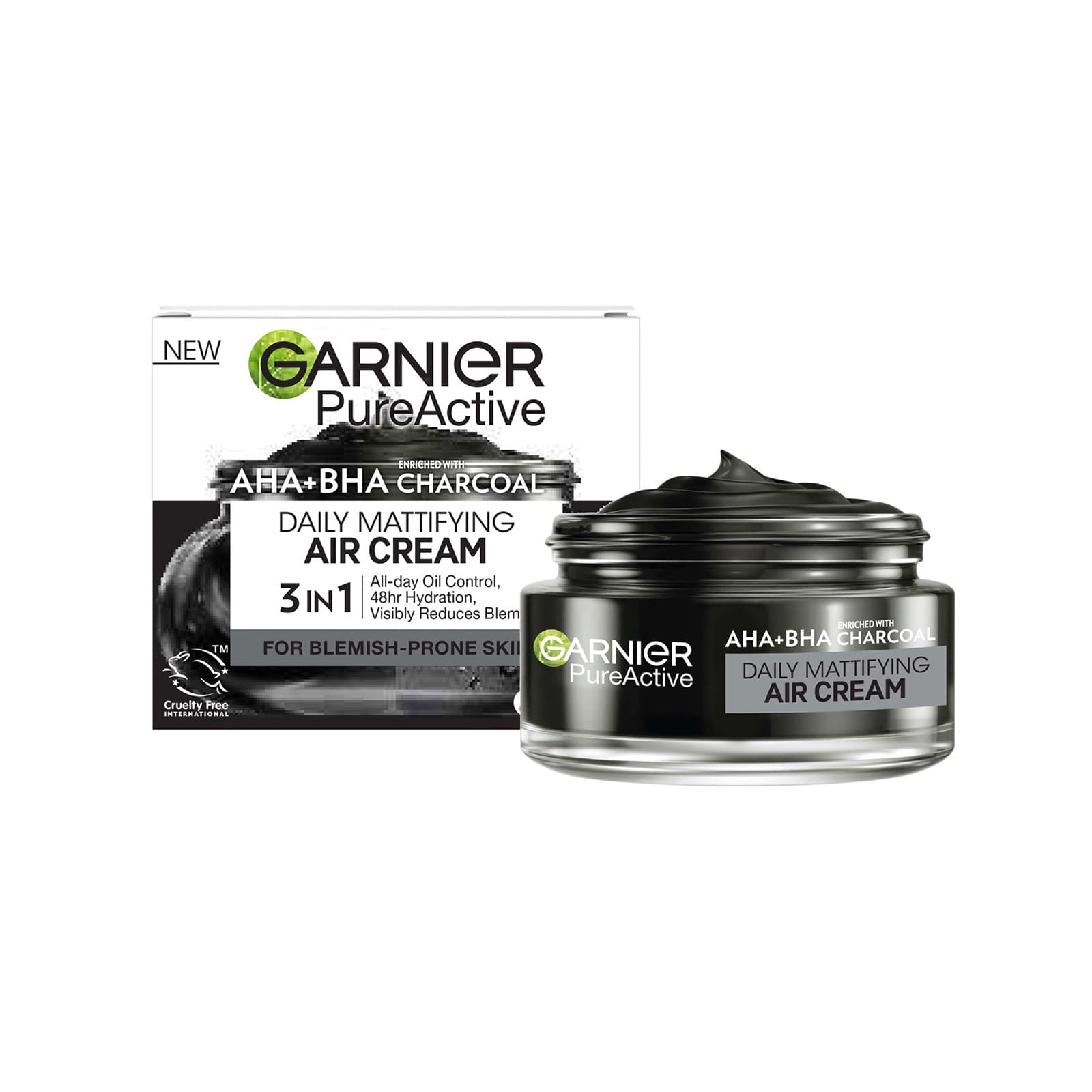 Pure Active AHA+BHA Charcoal Daily Mattifying Air Cream