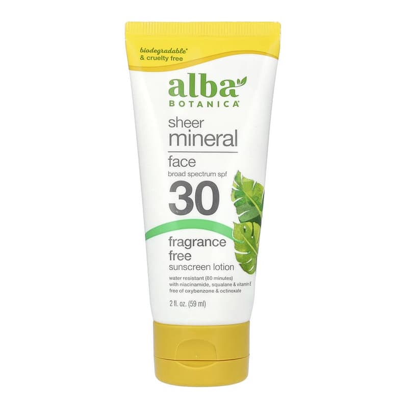 Sheer Mineral Face Sunscreen Lotion, SPF 30