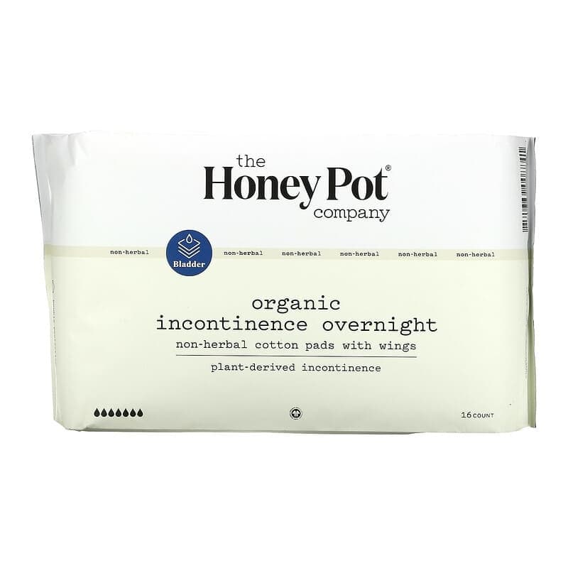 Non-Herbal Cotton Pads With Wings, Organic Incontinence Overnight