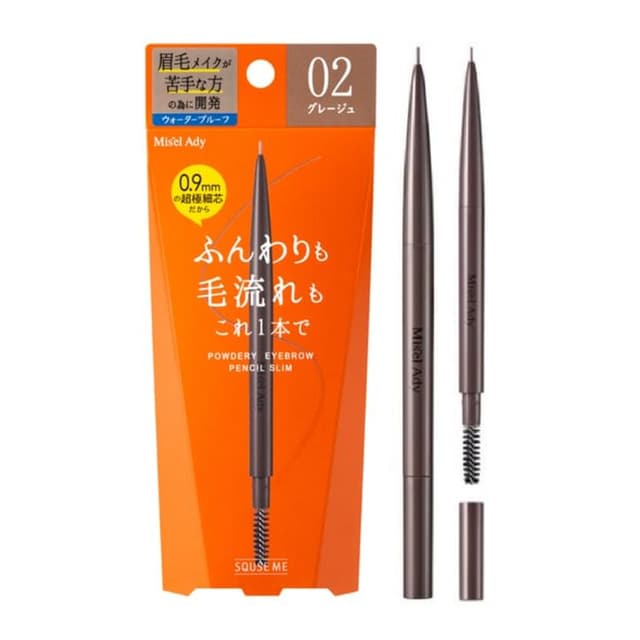 Misel Ady Super Slim Powdery Eyebrow Pencil, #02 Greige