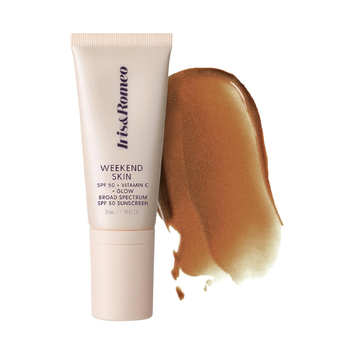 Weekend Skin SPF 50 Instant Glow Tinted Mineral Sunscreen with Vitamin C + Niacinamide, Bronze Glow