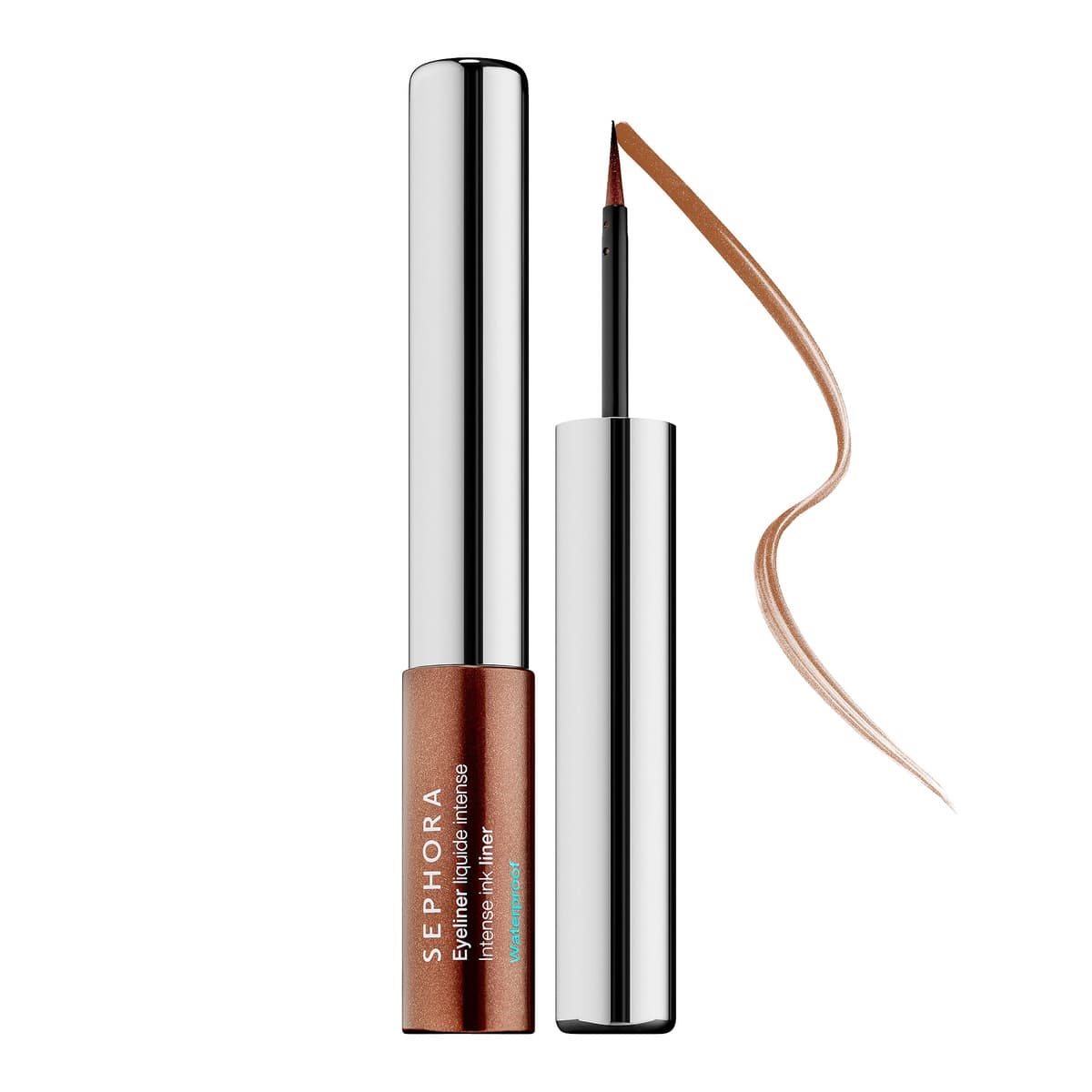 Intense Felt-Tip Liquid Waterproof Eyeliner, #09 Metallic Burnt Brown