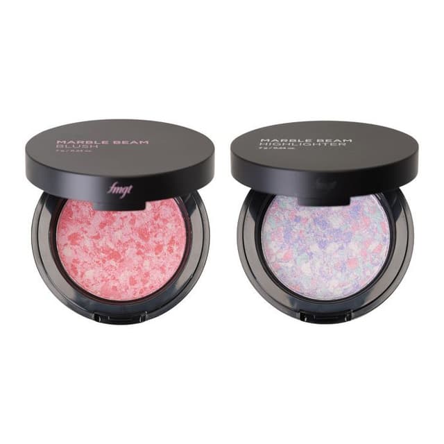 fmgt Marble Beam Blush & Highlighter, #02 Love Coral