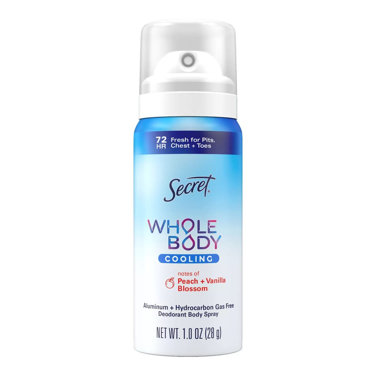 Whole Body Aluminum Free Deodorant Spray - Trial Size - Peach & Vanilla