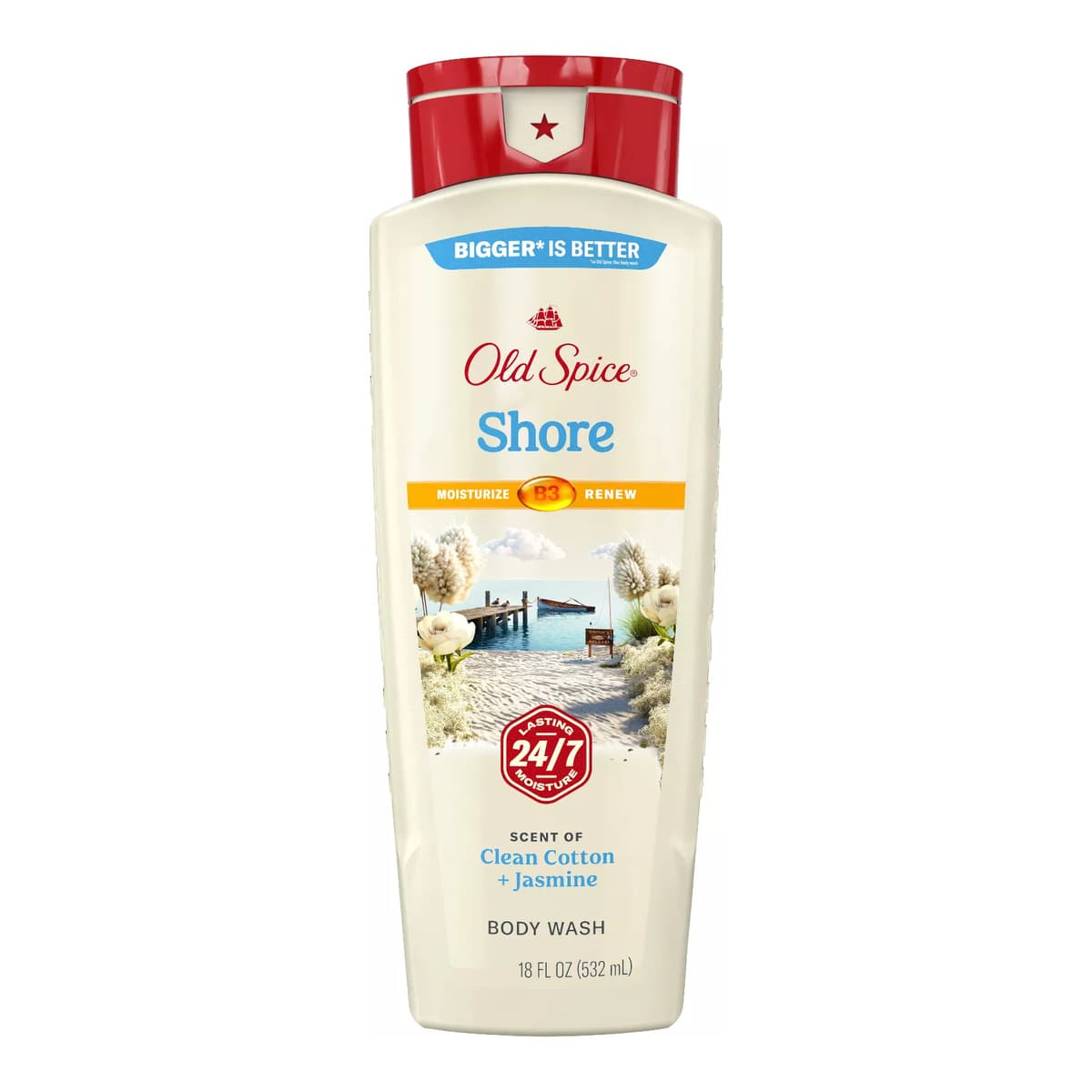 Body Wash for Men - Shore - Clean Cotton & Jasmine Scented