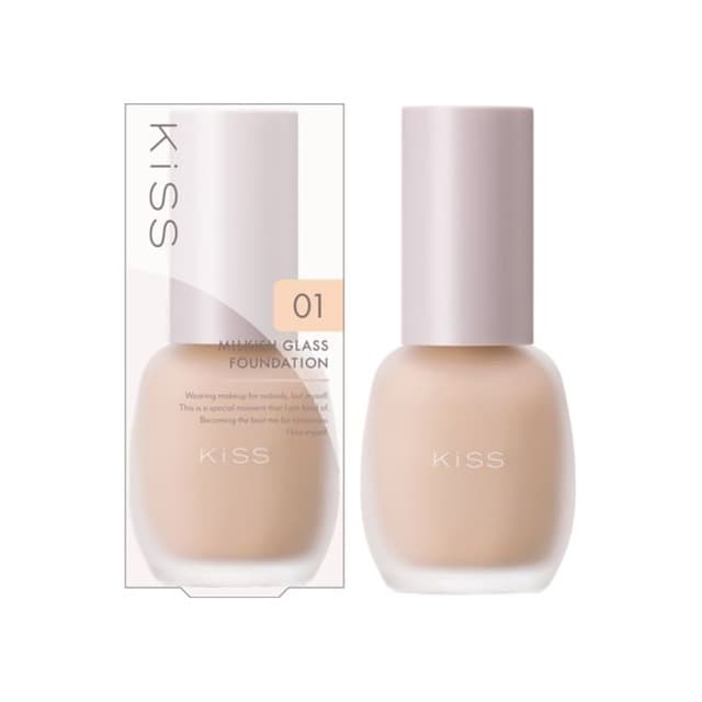 kiss Milkish Glass Foundation SPF 34 PA++, #01 Shell