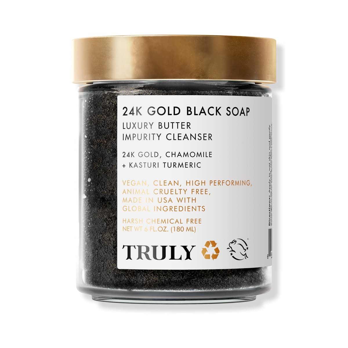 24K Gold Black Soap Luxury Butter Impurity Cleanser