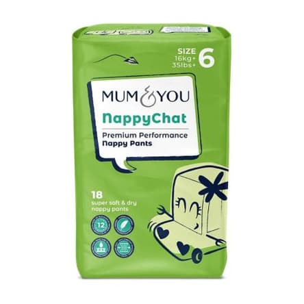 Nappychat Premium Performance Eco Nappy Pants Size 6 18s