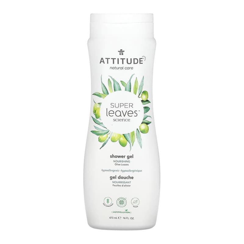 Super Leaves Science, Shower Gel, Nourishing, Olive Leaves