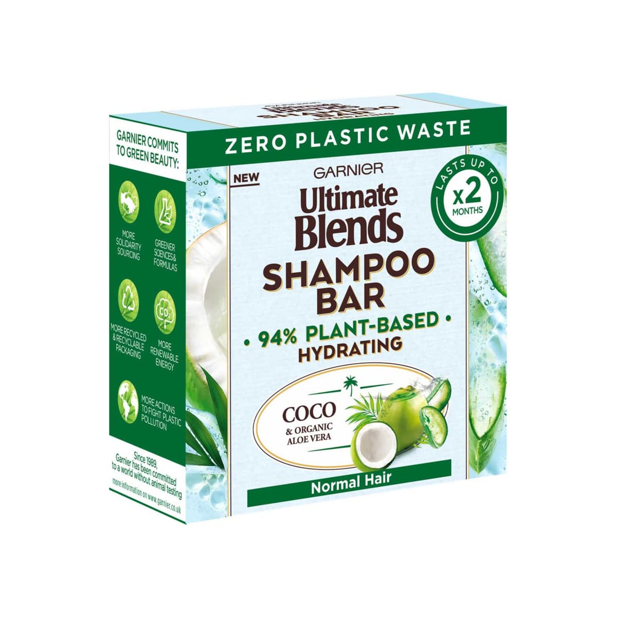 Ultimate Blends Coconut Hydrating Shampoo Bar with Aloe Vera for Normal Hair