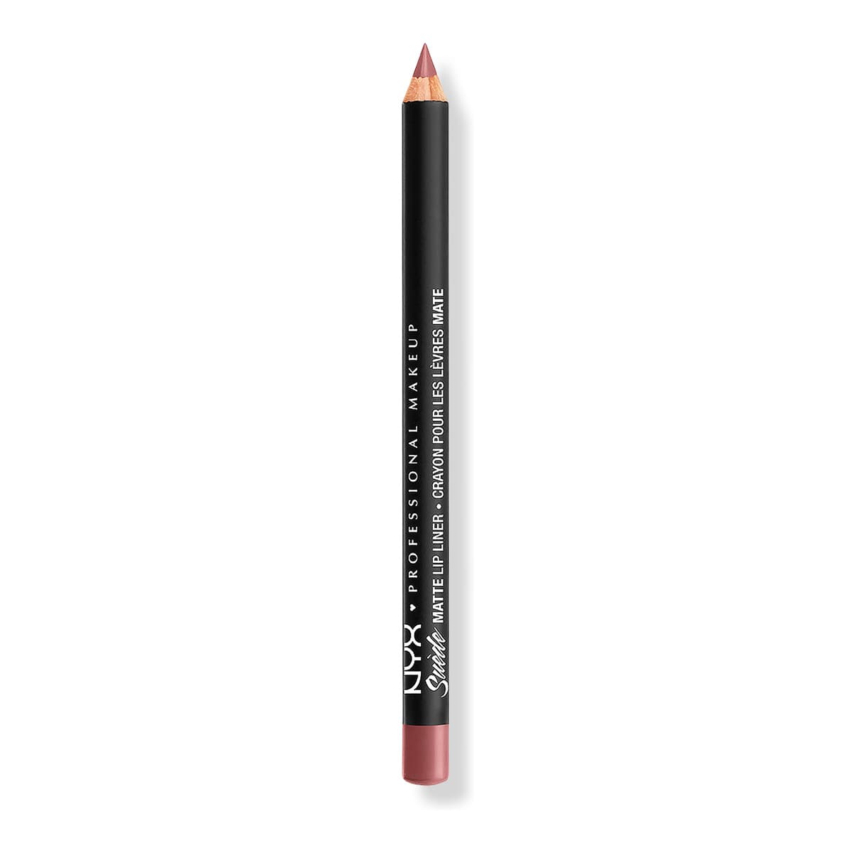 Suede Matte Lip Liner Velvet Soft Vegan Lip Pencil, Whipped Caviar