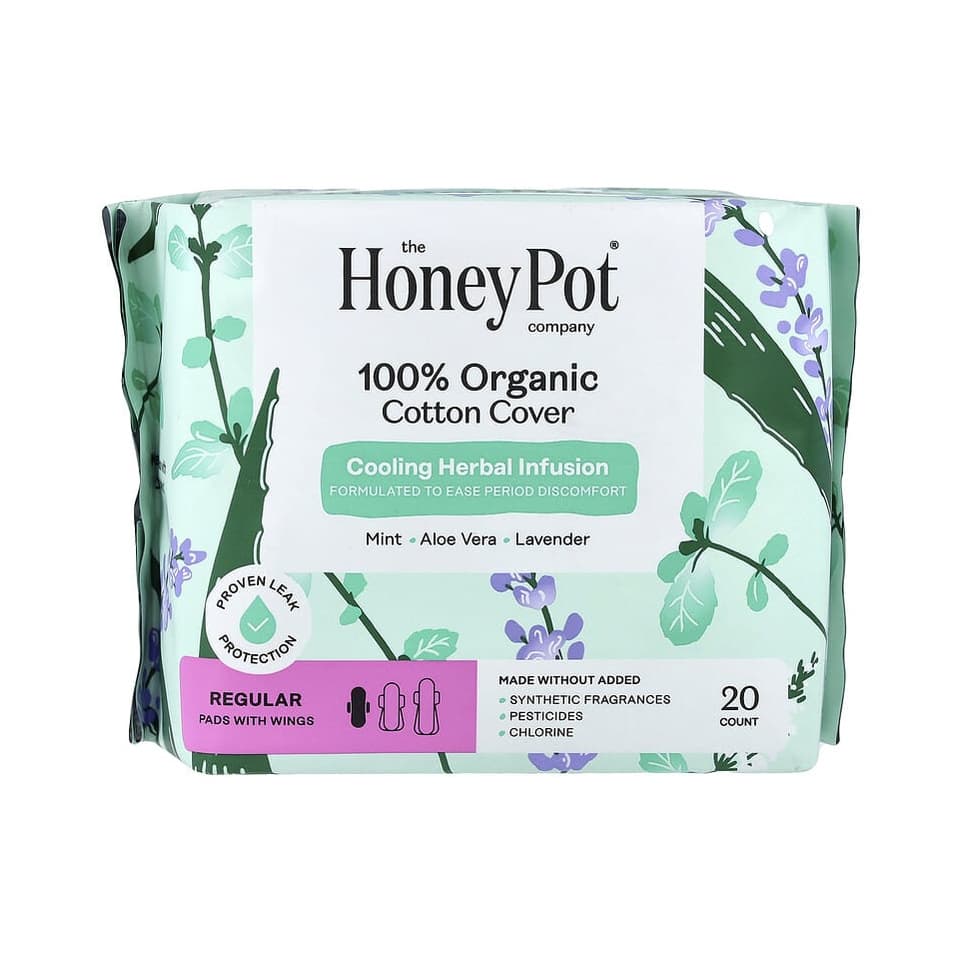 Cooling Herbal Infusion, Pads with Wings, Regular