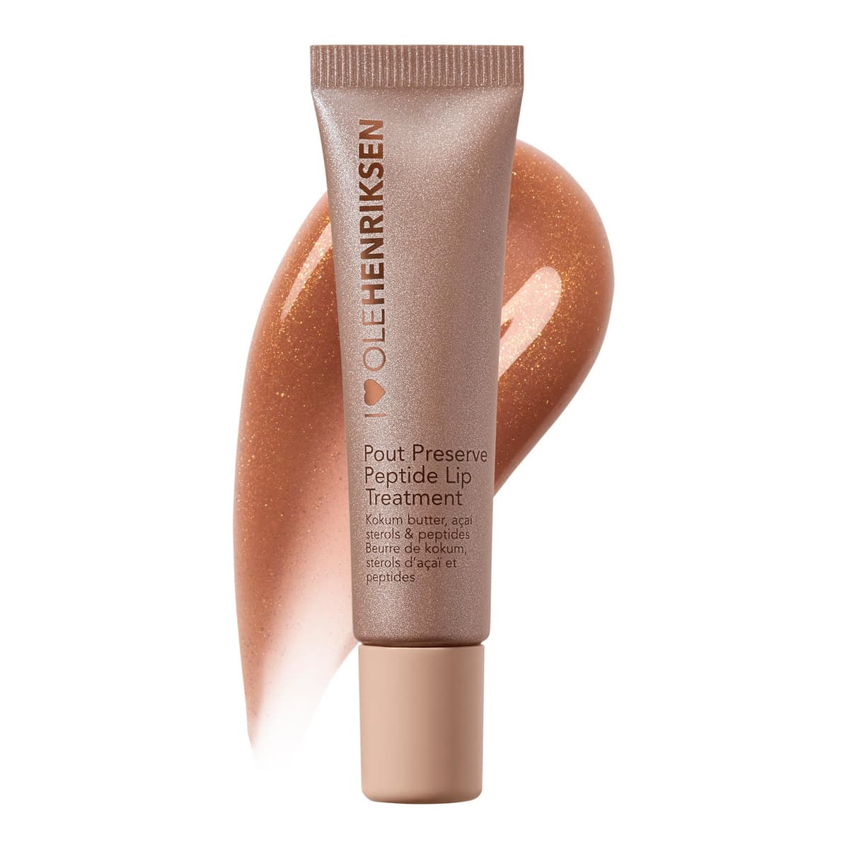 Pout Preserve Hydrating Peptide Lip Treatment, Creme Brulee Glimmer