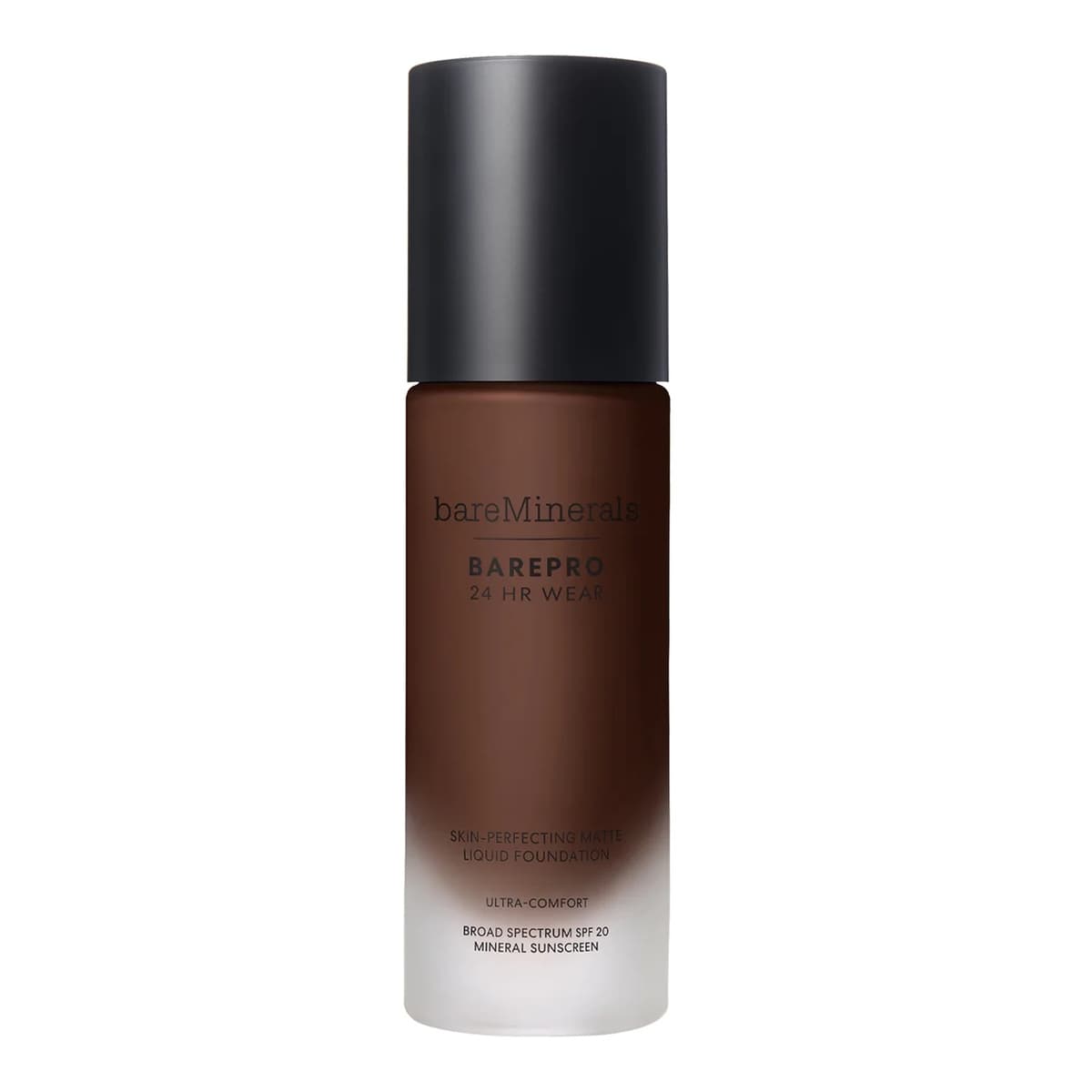BAREPRO 24 Hour Matte Liquid Foundation Mineral SPF 20, Deep 65 Neutral