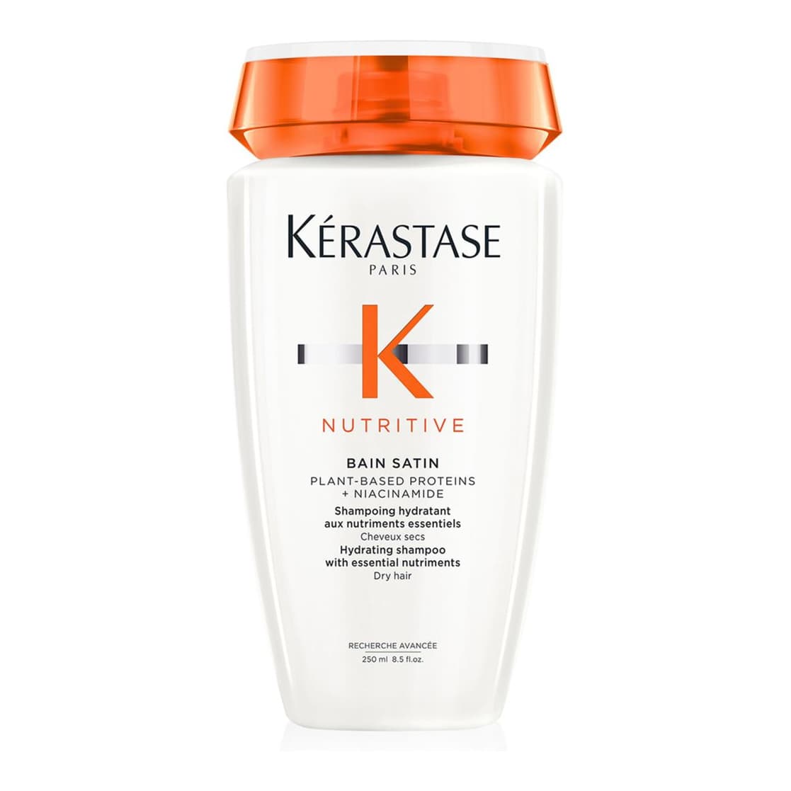 Kérastase Nutritive, Hydrating Shampoo for Dry Hair, Nourishing Formula With Niacinamide, Restores Shine, Bain Satin